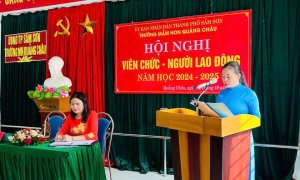 Hội nghị Viên Chức - Người Lao động năm học 2024 - 2025 trường MN Quảng Châu