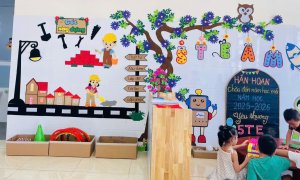 Hình ảnh trang trí của các nhóm, lớp sẵn sàng cho năm học mới tại Mầm Non Quảng Châu năm học 2025 - 2026
