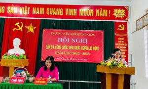 Trường MN Quảng Châu tổ chức Hội nghị Viên chức - Người lao động năm học 2025-2026