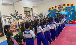 Trường MN Quảng Châu tổ chức các hoạt động chào mừng ngày TLQĐNDVN 22/12 trong năm học 2025-2026