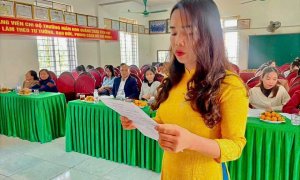 Chi bộ trường MN Quảng Châu tổ chức Lễ Kết Nạp Đảng Viên Mới cho 2 quần chúng ưu tú vào Đảng