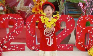 Trẻ tham gia Hội Xuân tại trường Mầm Non Quảng Châu năm học 2025-2026